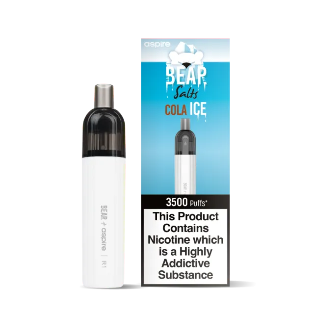 Bear + Aspire R1 Hybrid Device - Bear Salts Cola Ice Nic Salt 20mg R1 Hybrid Device ELECTRONIC CIGARETTE – REFILLABLE, PLACED ON THE MARKET WITH ONE TYPE OF E-LIQUID (FIXED COMBINATION).  / vape-click.com