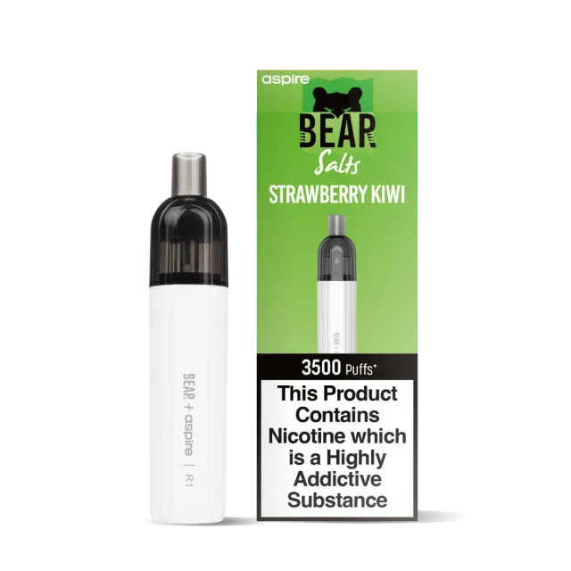 Bear + Aspire R1 Hybrid Device - Bear Salts Strawberry Kiwi Salts 20mg R1 Hybrid Device ELECTRONIC CIGARETTE – REFILLABLE, PLACED ON THE MARKET WITH ONE TYPE OF E-LIQUID (FIXED COMBINATION).  / vape-click.com